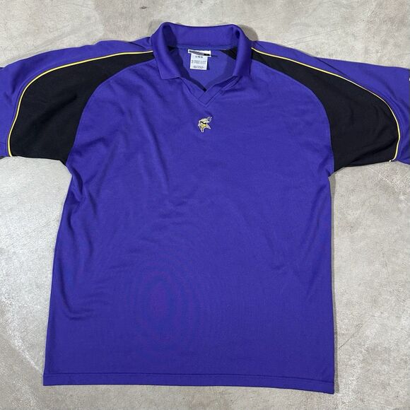 Puma Polo Shirt Men's Large Purple Minnesota Vikings NFL Team Apparel Golf - Picture 9 of 9